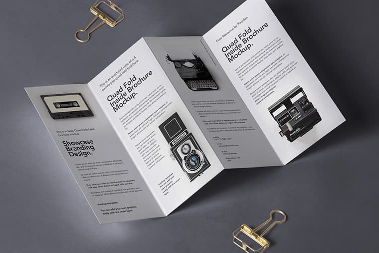 4 Fold Brochure Mockup