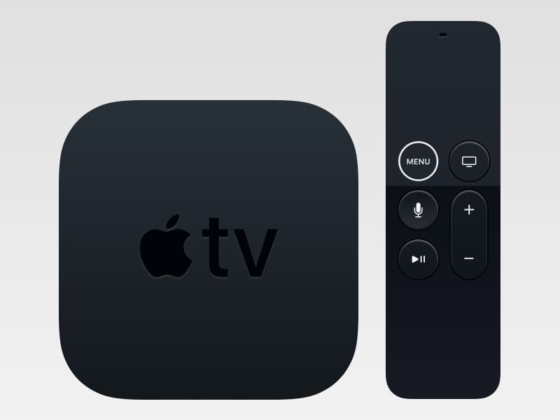 Apple TV Mockup Sketch and Remote Mockup Sketch