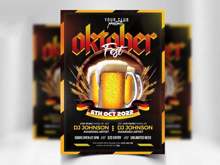 Oktoberfest Flyer PSD Template Free