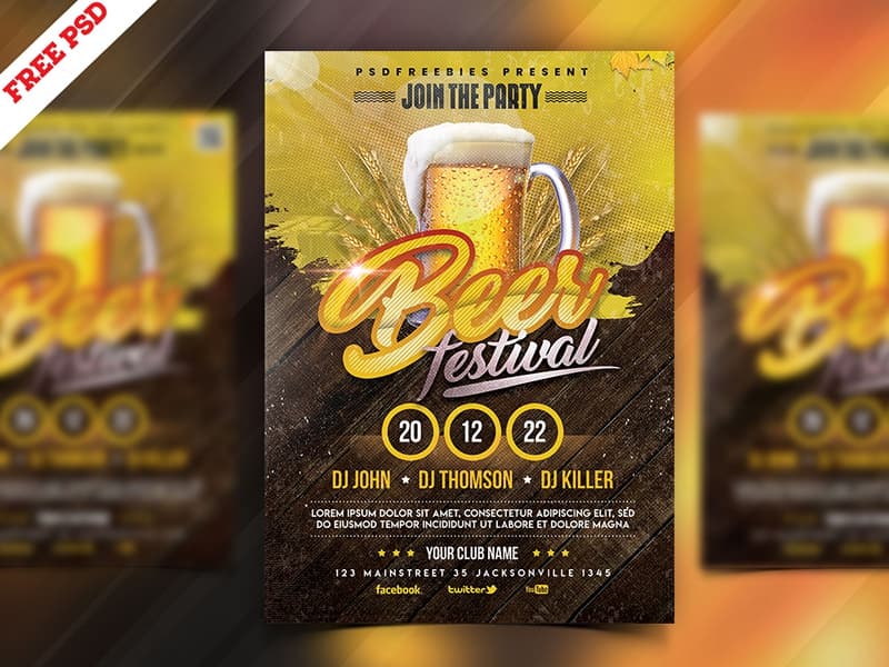 Beer Festival Flyer Template Free