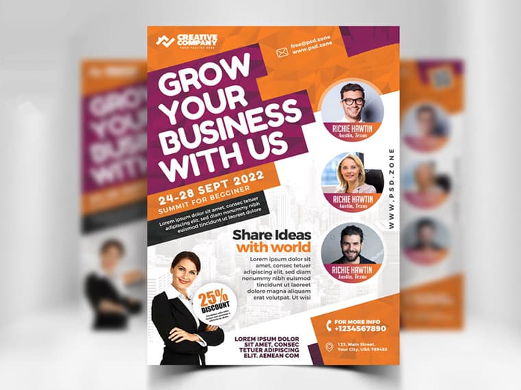 Business Conference Flyer Design template