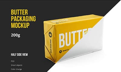 Butter block 200g Packaging mockup 4 in 1 + bonus