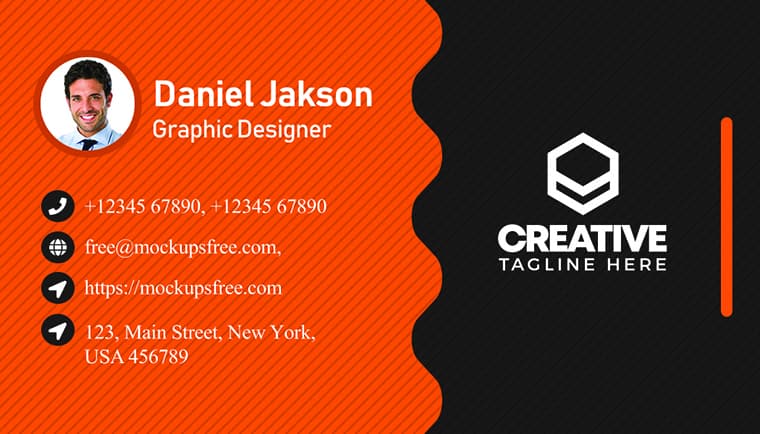 Clean Business Card Photoshop Template front