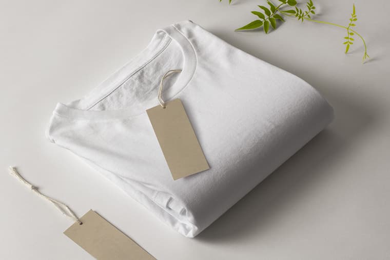 folded white T-Shirt mockup