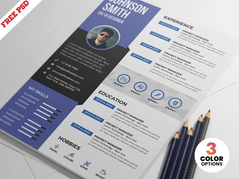 graphic design resume template free download