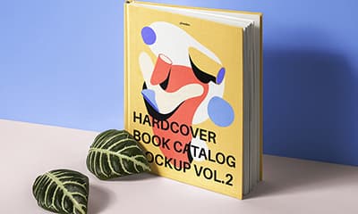 Free Photoshop Hardcover Book Cover Mockup Template