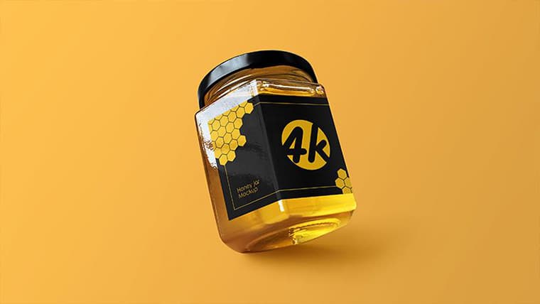 Honey Jar Mockup PSD