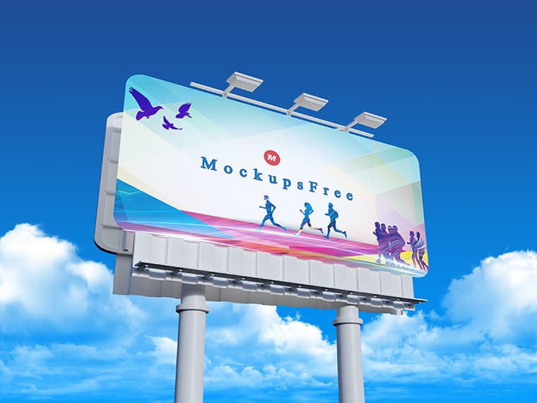 Free Outdoor Advertising Billboard Mockup PSD template design