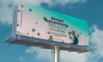 Free Outdoor Advertising Billboard Mockup PSD Template