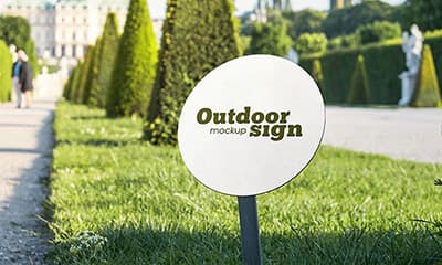 2 Free Outdoor Sign Mockup PSD