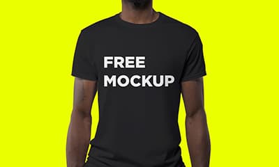 Best Man Wearing T-Shirt Mockup template PSD Free Download