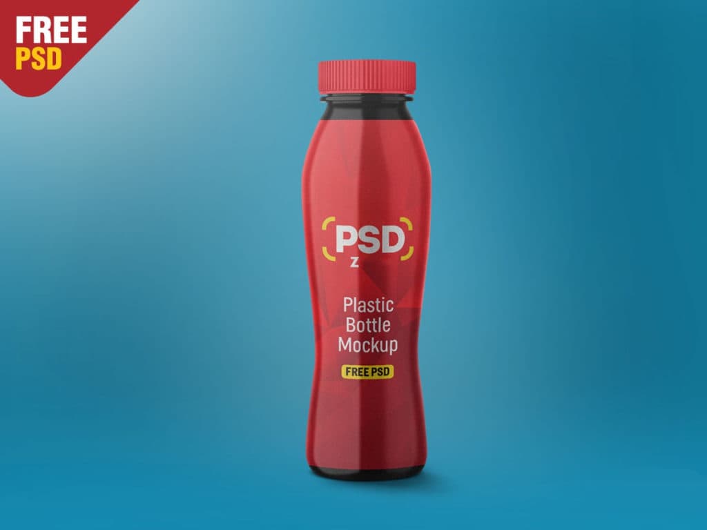 Plastic Bottle Mockup Free PSD