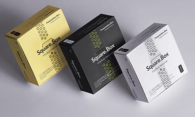 Square Box Packaging Mockup PSD Free Download