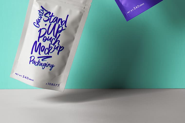 Free Stand-Up Psd Pouch Packaging Mockup